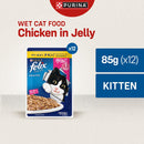 PURINA FELIX Kitten with Chicken in Jelly - 85gx12