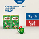 [FREE MUG] Milo Powdered Choco Malt Drink 1kg - Pack of 2 with FREE Milo 60th Mug