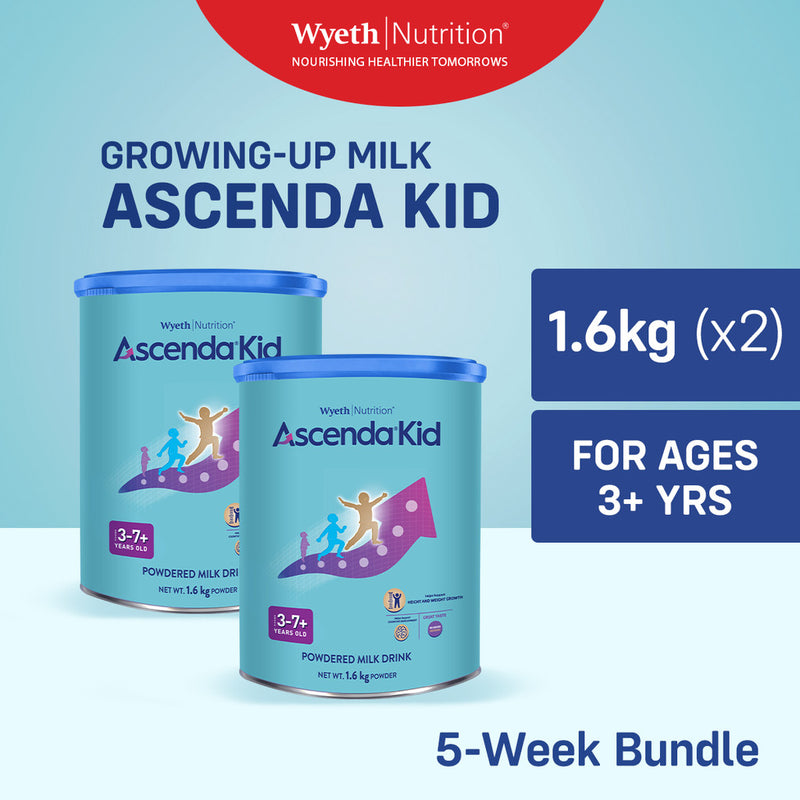 Wyeth Nutrition® ASCENDA® 4 KID Milk Drink for Children 3+ years old 3.2kg (1.6kg - Pack of 2)