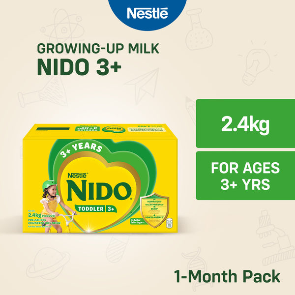 Nido 3+ Powdered Milk Drink for Pre-Schoolers Above 3 Years Old 2.4kg