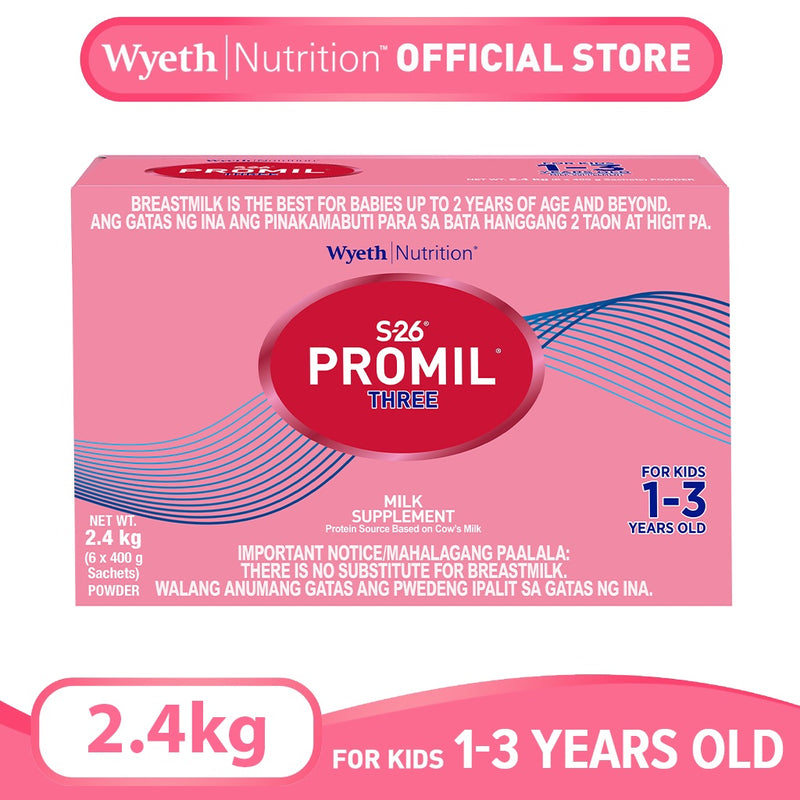 S-26® PROMIL® THREE Milk Supplement 1-3 Years Old, Box 2.4kg