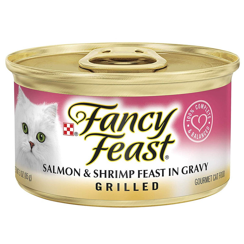 FANCY FEAST Grilled Salmon & Shrimp Adult Wet Cat Food - 85g x24