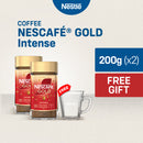 [FREE GLASS MUG] NESCAFE GOLD Intense Premium Instant Coffee 200g - Pack of 2