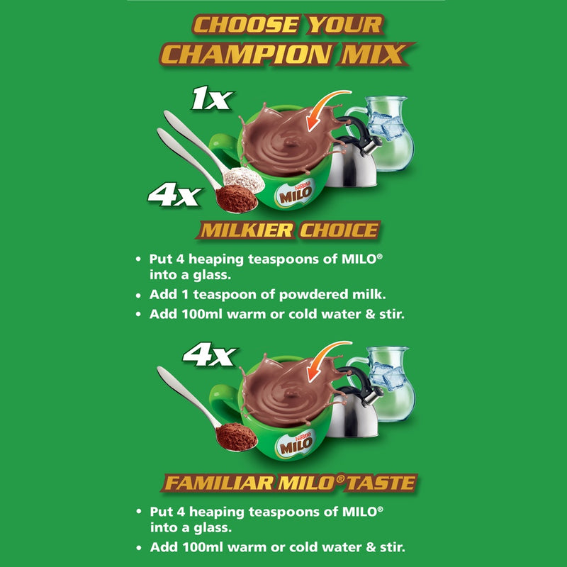 MILO Powdered Choco Malt Milk Drink 1kg - Pack of 2