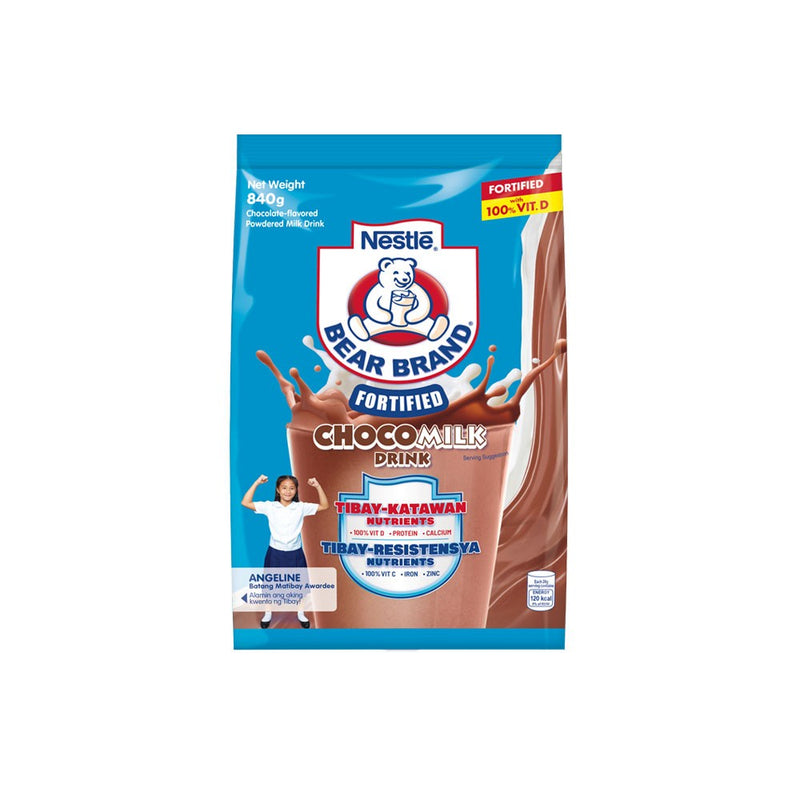 Bear Brand Fortified Powdered Milk Drink Chocolate 840g