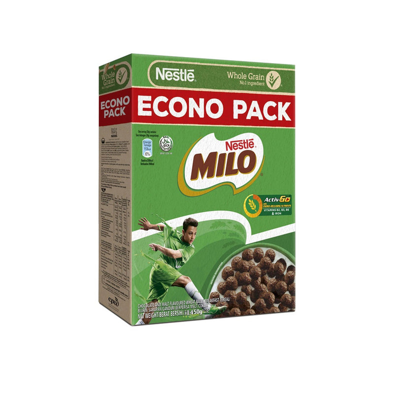 MILO Breakfast Cereal 450g and NESTLE Fresh Milk 1L