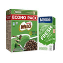 MILO Breakfast Cereal 450g and NESTLE Fresh Milk 1L
