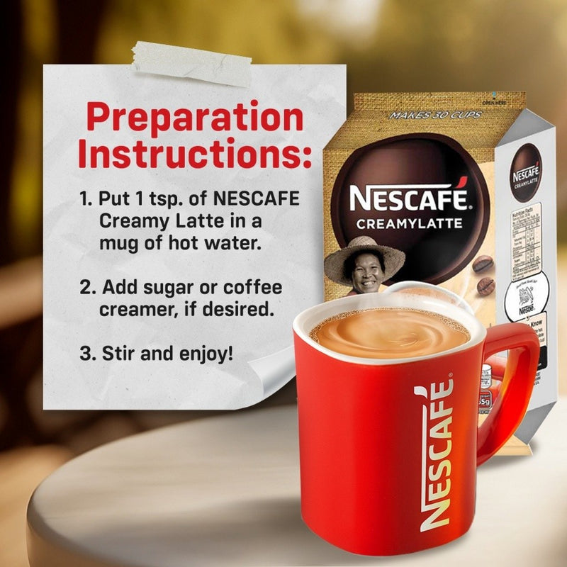 [CASE DEAL] Nescafe Creamy Latte 3-in-1 Coffee Twin Pack 51g - Pack of 200