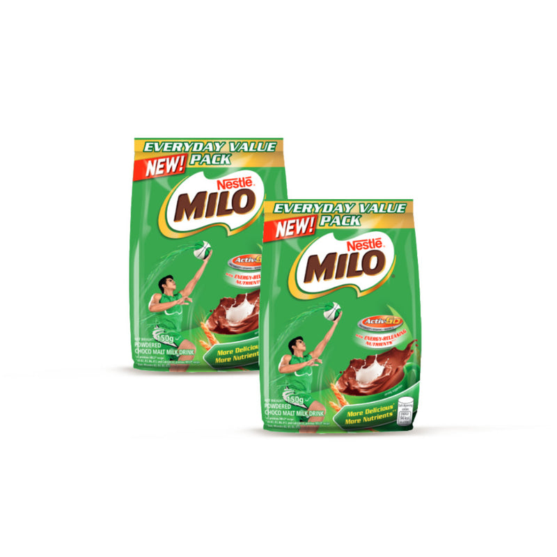 Milo Powdered Choco Malt Milk Drink 150g - Pack of 2