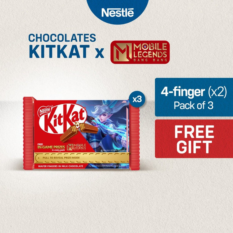 [KitKat x Mobile Legends: Bang Bang Promo] KitKat Milk Chocolate 35g x2 Pack of 3 with FREE Prizes