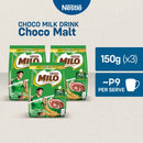 Milo Powdered Choco Malt Milk Drink 150g - Pack of 3