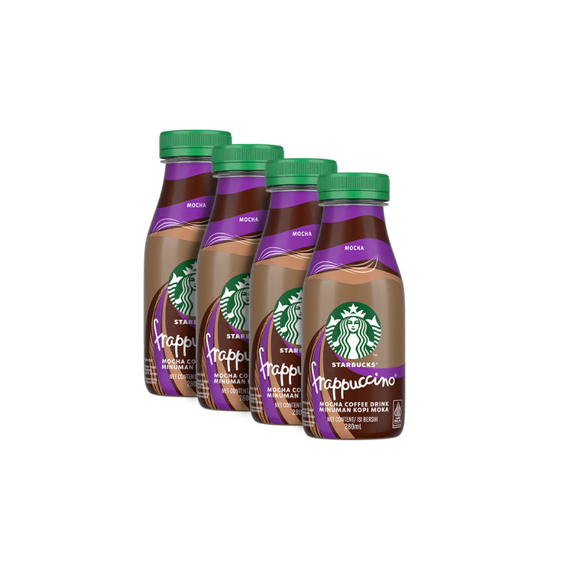 StarbucksÂ ReadyÂ ToÂ DrinkÂ FrappuccinoÂ MochaÂ CoffeeÂ 280ml - Pack of 4