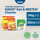 Maggi Kari Noodles 79g - Pack of 10 + NESTEA Cleanse Lemon Cucumber Powdered Green Tea with Fiber 25