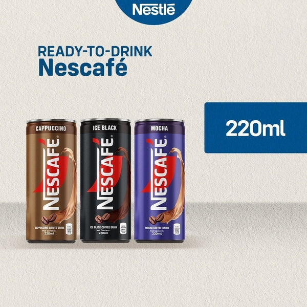 [NEW] Nescafe Ready to Drink 220ml - Pack of 3 (Mocha, Cappuccino, Ice Black)