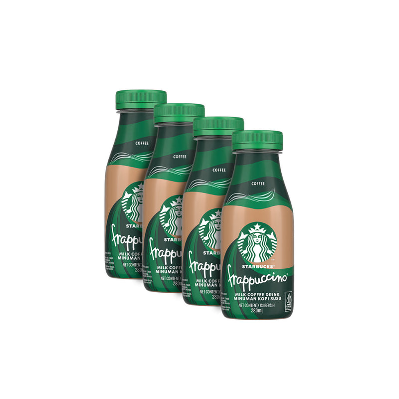 StarbucksÂ ReadyÂ ToÂ DrinkÂ FrappuccinoÂ MilkÂ CoffeeÂ 280ml - Pack of 4