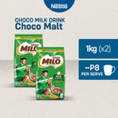 Milo Powdered Choco Malt Milk Drink 1kg - Pack of 2