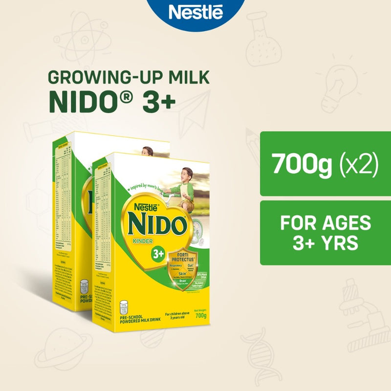 NIDO® 3+ Powdered Milk Drink For Pre-Schoolers Above 3 Years Old 1.4kg [700g x 2]