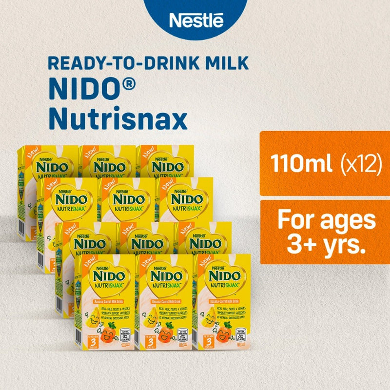 Nido NutriSnax Banana-Carrot 110mL [Pack of 12]