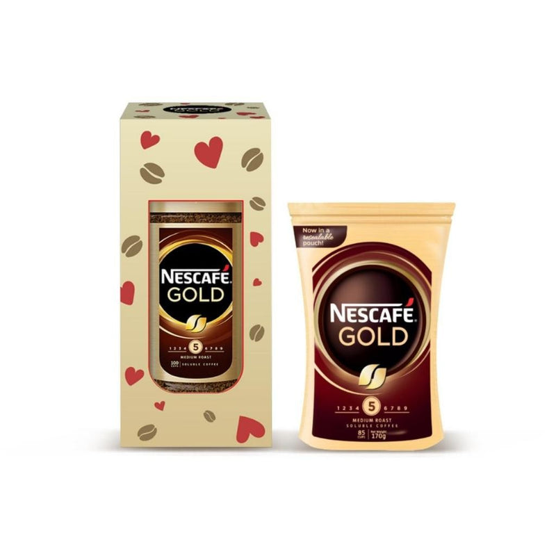 Nescafe Gold 200g with Gift Box + Nescafe Gold Instant Coffee Pouch 170g