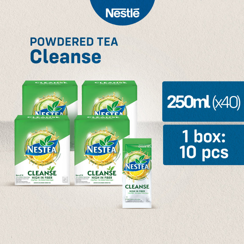 Nestea Cleanse Lemon Cucumber Powdered Green Tea with Fiber 250ml - Pack of 40