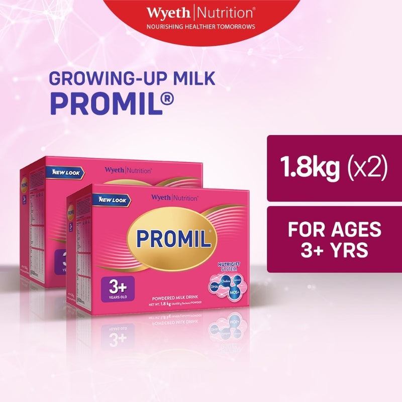 PROMIL FOUR Powdered Milk Drink for Pre-Schoolers 3 to 5 Years Old 3.6kg (1.8kg - Pack of 2)
