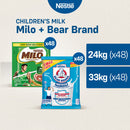 Milo Powdered Choco Malt Milk Drink 24g + Bear Brand Fortified Powdered Milk Drink 33g