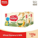 Cerelac Wheat Banana & Milk Infant Cereals Baby Food 120g - Pack of 2