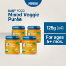 Gerber Mixed Vegetable Puree Baby Food 125g - Pack of 4