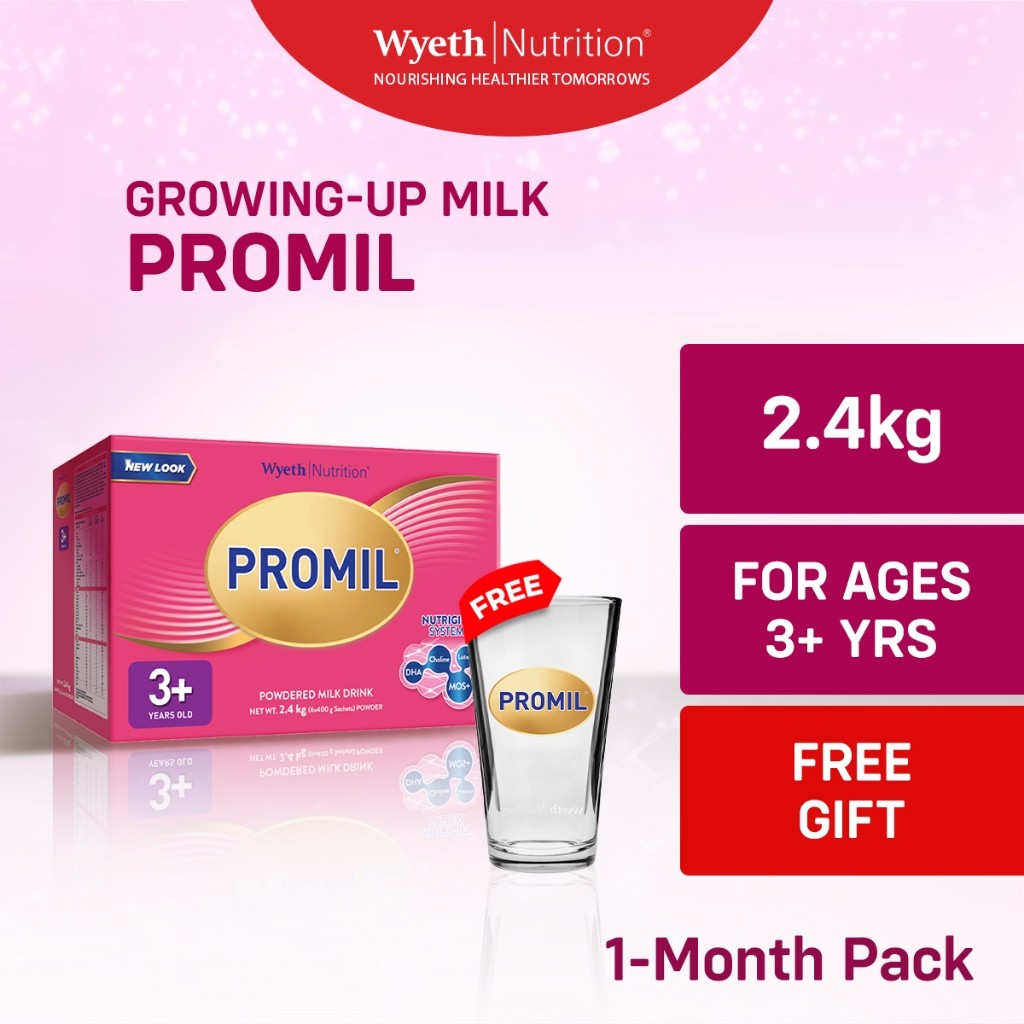 [FREE GLASS] PROMIL FOUR Powdered Milk Drink for Over 3 Years Old 2.4k