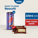 Buy 6 NESCAFE Ready-To-Drink Mocha 220mL, Get 2 FREE Fudgee Barr Chocolate