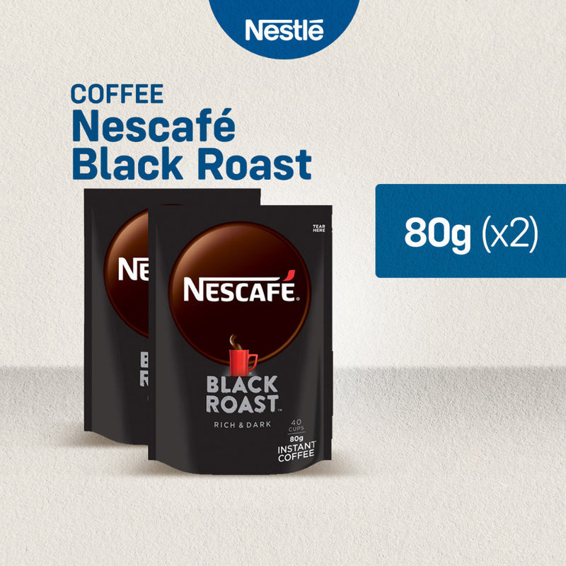 NESCAFÉ Black Roast Instant Coffee 80g - Pack of 2