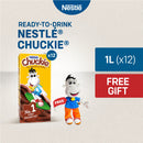Chuckie Chocolate-Flavoured Milk 1L - Pack of 12 with FREE Chuckie Big Plushie