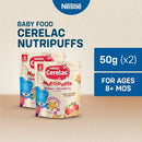 Cerelac Nutripuffs Banana & Strawberry Infant Snack Baby Food 50g - Pack of 2