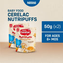 Cerelac Nutripuffs Banana & Orange Infant Snack Baby Food 50g - Pack of 2