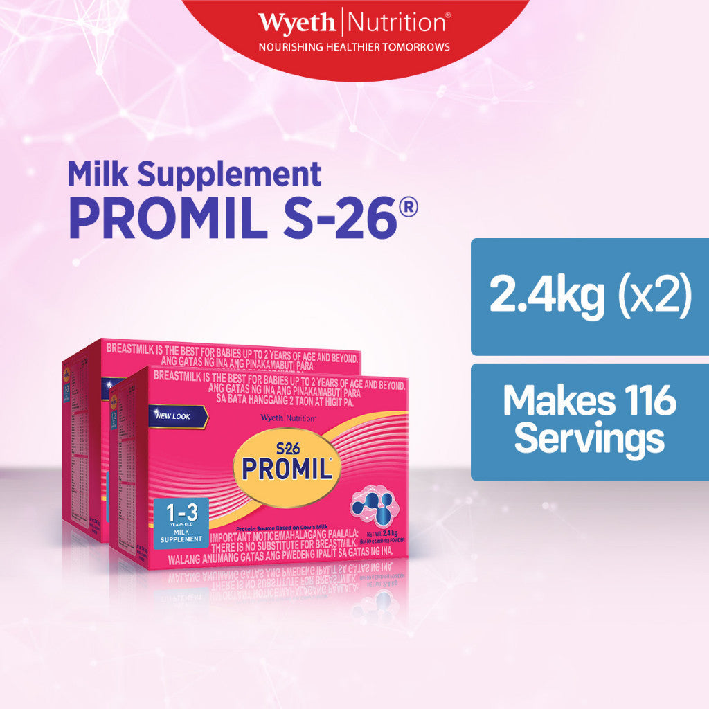 S-26 PROMIL THREE Milk Supplement for 1 to 3 Years Old 4.8kg (2.4kg