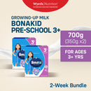 BONAKID PRE-SCHOOL 3+ Powdered Milk Drink for Children Over 3 Years Old 700g (350g - Pack of 2)