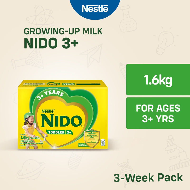 Nido 3+ Powdered Milk Drink for Pre-Schoolers Above 3 Years Old 1.6kg