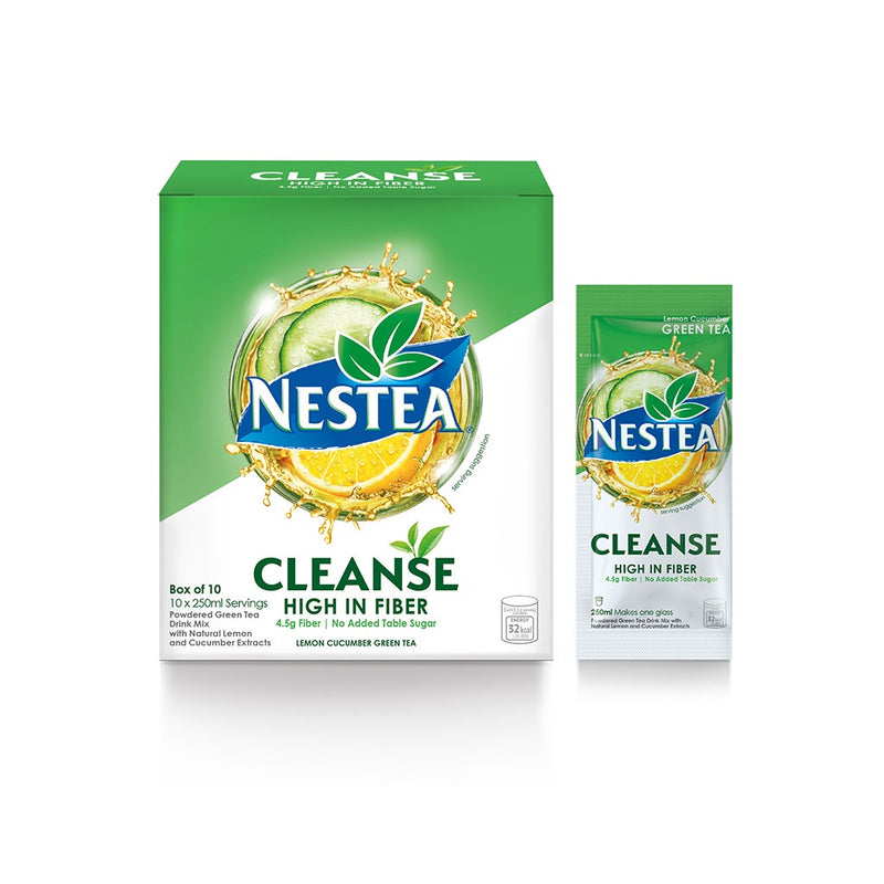 NESTEA Cleanse Powdered Green Tea 250ml - Pack of 10 + Fitnesse Granola Cranberry Cereal 300g