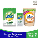 NESTEA Cleanse Powdered Green Tea 250ml - Pack of 10 + Fitnesse Granola Honey Cereal 300g