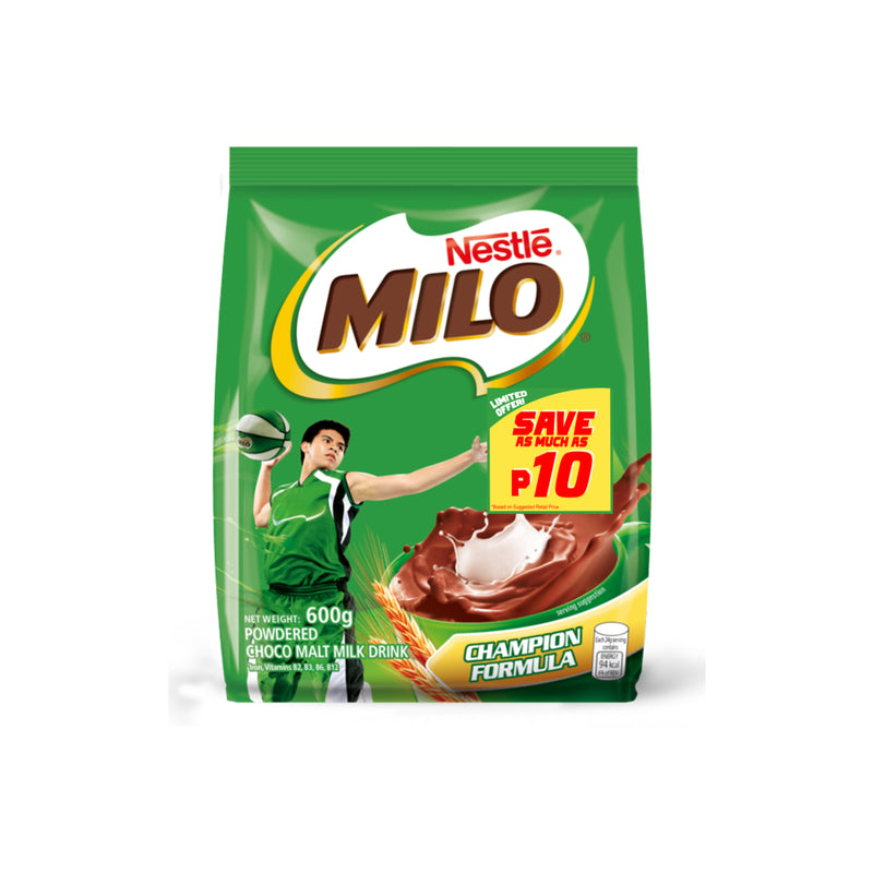 MILO Powdered Choco Malt Milk Drink 600g - Save 10