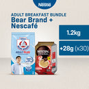 Bear Brand Adult Plus Milk Powder 1.2kg + Nescafe Original 3-in-1 Coffee 26g - Pack of 30