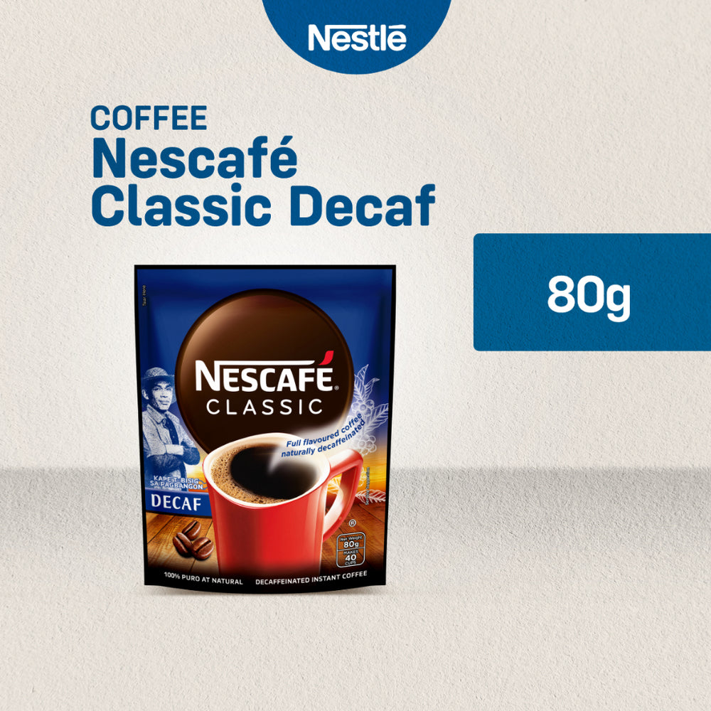 80 grams coffee to cups NESCAFE Classic Decaf Instant Coffee 80g