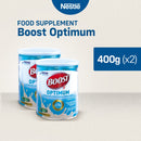 NESTLE BOOST Optimum Vanilla Adult Milk Powder 400g - Pack of 2