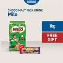 [FREE CEREAL BAR] Milo Choco Malt Powdered Milk Drink 1kg (Freebie Expiry: November 14, 2025)