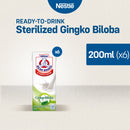 BEAR BRAND Sterilized UHT Milk with Gingko Biloba 200ml - Pack of 6