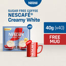 [FREE RED MUG] NESCAFE Creamy White Coffee Twin Pack 23g - Pack of 40