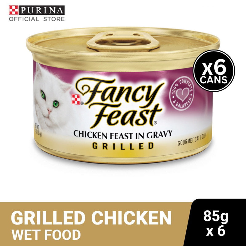 FANCY FEAST Grilled Chicken Feast Adult Wet Cat Food - 85g x6