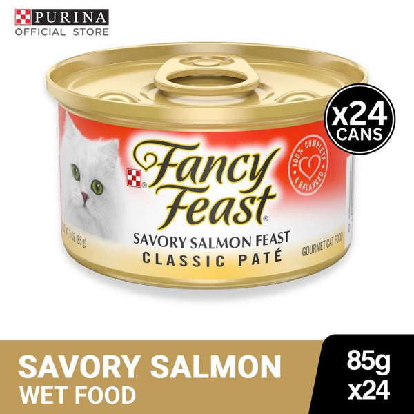 FANCY FEAST Savory Salmon Adult Wet Cat Food - 85g x24