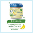 GERBER Bundle Pack - Pack of 6 (Applesauce, Carrot, Banana, Squash, Mixed Veggie, Banana Strawberry)