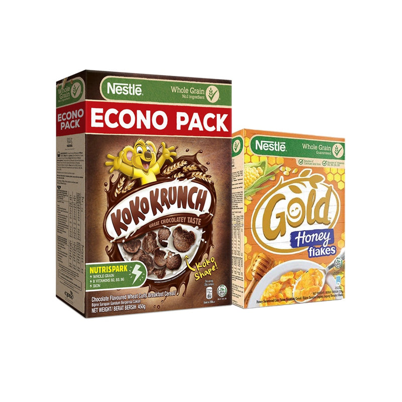 KOKO KRUNCH Breakfast Cereal 450g with Honey Gold 220g